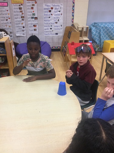 team of school-age boys playing game together