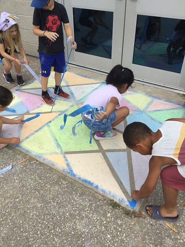 Creating Mosaic Chalk Art 