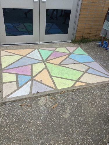 Creating Mosaic Chalk Art 