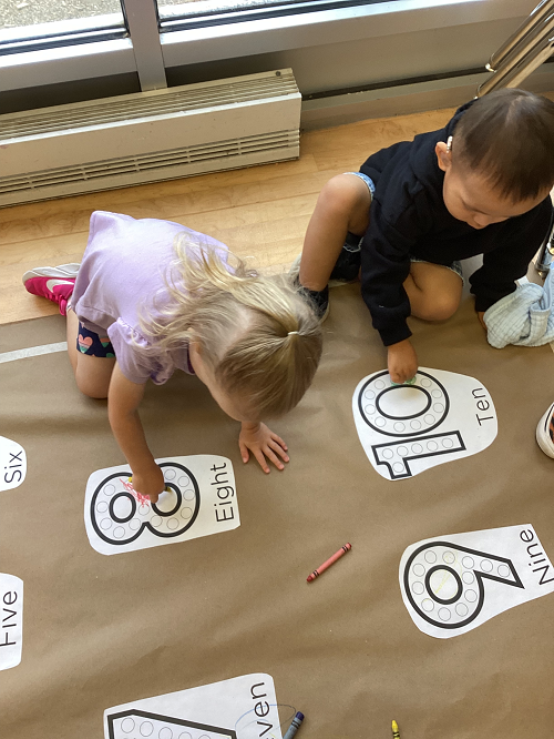 children matching numbers