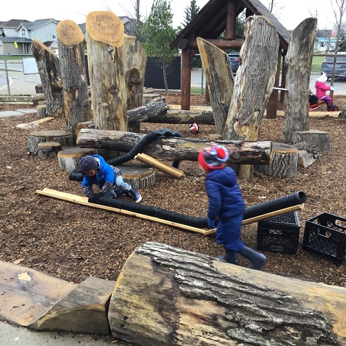 2 children building ramps