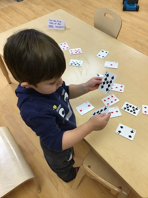 Child looking for a matcj