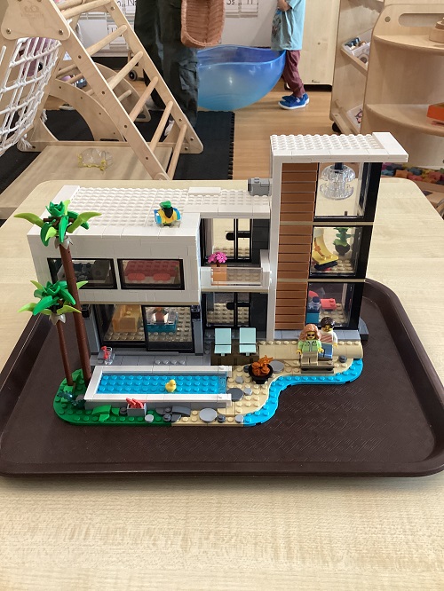 The lego house the children built