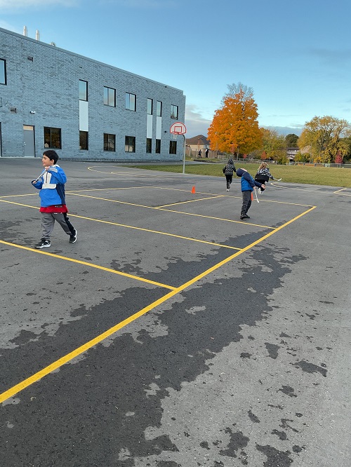 a few playing hockey